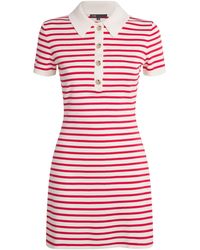 Maje - Cotton-Blend Stripe Mini Dress - Lyst