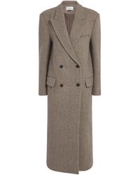 Source Unknown - Wool Double-Breasted Reyna Long Coat - Lyst