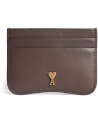 Ami Paris - Grained Leather Paris Card Holder - Lyst