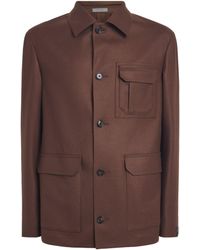 Corneliani - Wool-Cashmere Overshirt - Lyst