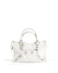 Balenciaga - Small Leather Embellished Le City Top-Handle Bag - Lyst
