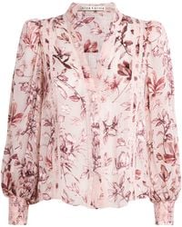 Alice + Olivia - Floral Arlette Blouse - Lyst
