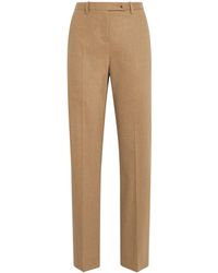 KHAITE - Wool Hunter Straight Trousers - Lyst