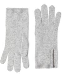 Brunello Cucinelli - Cashmere Monili-Trim Gloves - Lyst