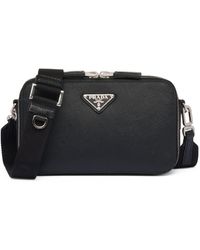 Prada - Small Saffiano Leather Brique Top-handle Bag - Lyst