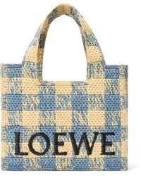 Loewe - X Paula's Ibiza Small Gingham Font Tote Bag - Lyst