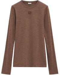Loewe - Wool-Blend Long-Sleeve T-Shirt - Lyst