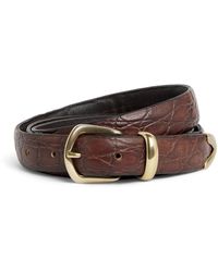 Eleventy - Croc-Embossed Leather Buckle Belt - Lyst