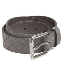 Bottega Veneta - Suede Embossed Intrecciato Belt - Lyst
