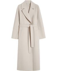 Max Mara - Virgin Wool Belted Coat - Lyst