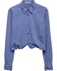 Prada - Cotton Shapeable Oversized Shirt - Lyst