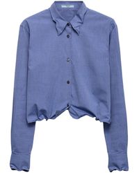 Prada - Cotton Shapeable Oversized Shirt - Lyst