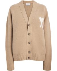 Ami Paris - Alpaca-Wool-Blend Ami De Coeur Cardigan - Lyst