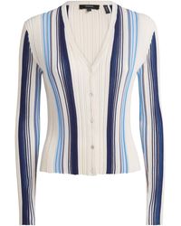 Theory - Ribbed Stripe Cardigan - Lyst