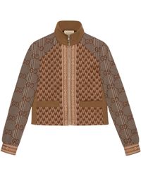 Gucci - G Rhombus Jersey Jacquard Zip Jacket - Lyst