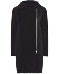 Sandro Bala Sheepskin Coat - Black