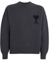 Ami Paris - Wool Logo Sweater - Lyst