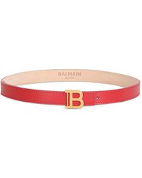 Balmain - Leather Logo-buckle Belt - Lyst