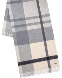 Mulberry - Large Merino Wool Check Scarf - Lyst