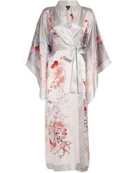 Meng - Silk-satin Floral Kimono - Lyst