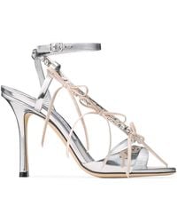 Jimmy Choo - Lula 100 Leather Heeled Sandals - Lyst