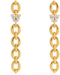 Nadine Aysoy - Yellow Gold And Diamond Catena Earrings - Lyst