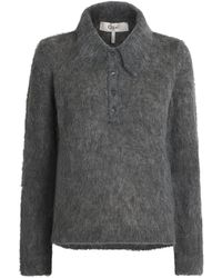Chloé - Alpaca-Blend Polo Sweater - Lyst
