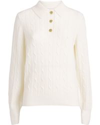 Barbour - Cable-Knit Evie Polo Sweater - Lyst