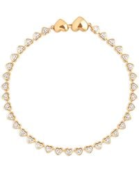 Astrid & Miyu - Plated Heart Tennis Bracelet - Lyst