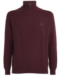 Polo Ralph Lauren - Wool Quarter-Zip Sweater - Lyst