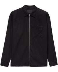 Prada - Cotton Zipped Shirt - Lyst