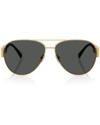 Versace - Metal Ve2289 Pilot Sunglasses - Lyst