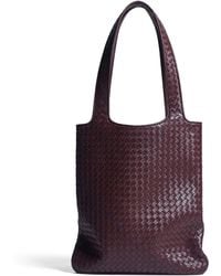 Bottega Veneta - Small Leather Veneto Tote Bag - Lyst