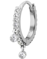 Maria Tash - Diamond Eternity Double Dangle Single Hoop Earring - Lyst
