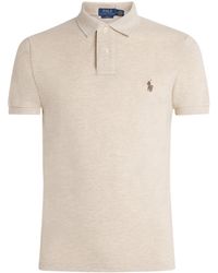 Polo Ralph Lauren - Cotton Mesh Slim-Fit Polo Shirt - Lyst