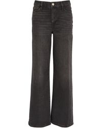 FRAME - Le Palazzo Crop Mid-rise Flared Jeans - Lyst