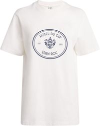 Sporty & Rich - X Hotel Du Cap-Eden-Roc Cotton T-Shirt - Lyst