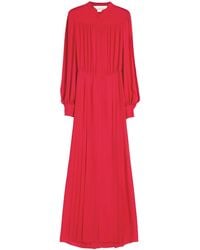 Valentino - Silk Maxi Shirt Dress - Lyst