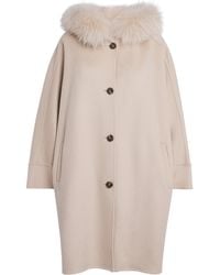 Yves Salomon - Fox Fur-Trim Hooded Coat - Lyst