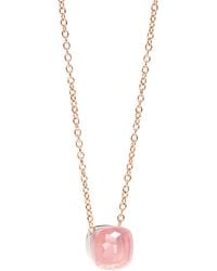 Pomellato - Rose, Rose Quartz And Chalcedony Nudo Necklace - Lyst