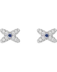 Chaumet - Diamond And Sapphire Jeux De Liens Earrings - Lyst