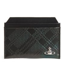 Vivienne Westwood - Leather Embossed Check Card Holder - Lyst