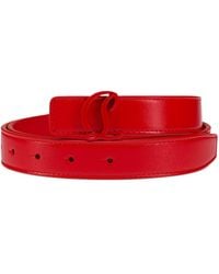 Christian Louboutin - Loubi54 Leather Reversible Belt - Lyst