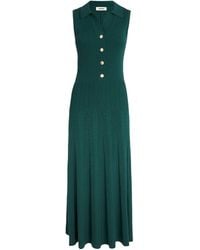 Sandro - Cable Knit Polo Maxi Dress - Lyst