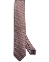 Brioni - Silk Geometric-Jacquard Tie - Lyst