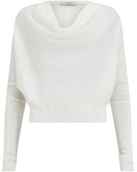 AllSaints - Merino Ridley Cropped Sweater - Lyst