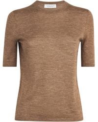 Gabriela Hearst - Cashmere-Silk Chryse Short-Sleeve Sweater - Lyst