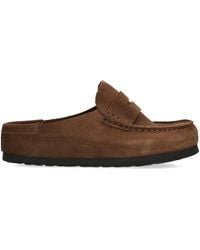 Birkenstock - Suede Naples Wrapped Clogs - Lyst