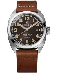 Bremont - Stainless Steel And Leather Terra Nova Field Watch - Lyst