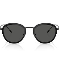 Giorgio Armani - Metal Round Sunglasses - Lyst